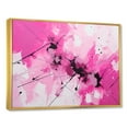 thumbnail image 2 of Designart "Abstract Fusion In Gold And Purple" Fuschia Floater Framed Wall Art Living Room, 2 of 5