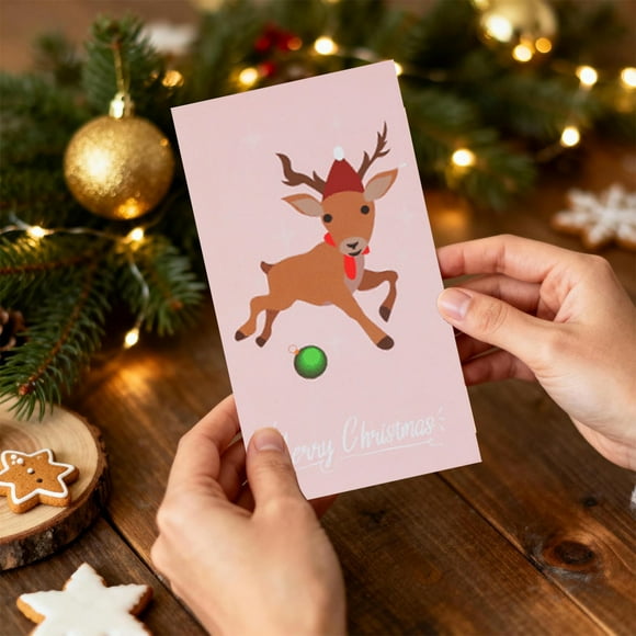 Christmas Cards Bulk Boxed with Envelopes, Festive Holiday Greeting Cards for Family Friends, Xmas Cards with Snowman Gnome Reindeer Designs, Winter Season Greeting Card Set for Office Party Gifts
