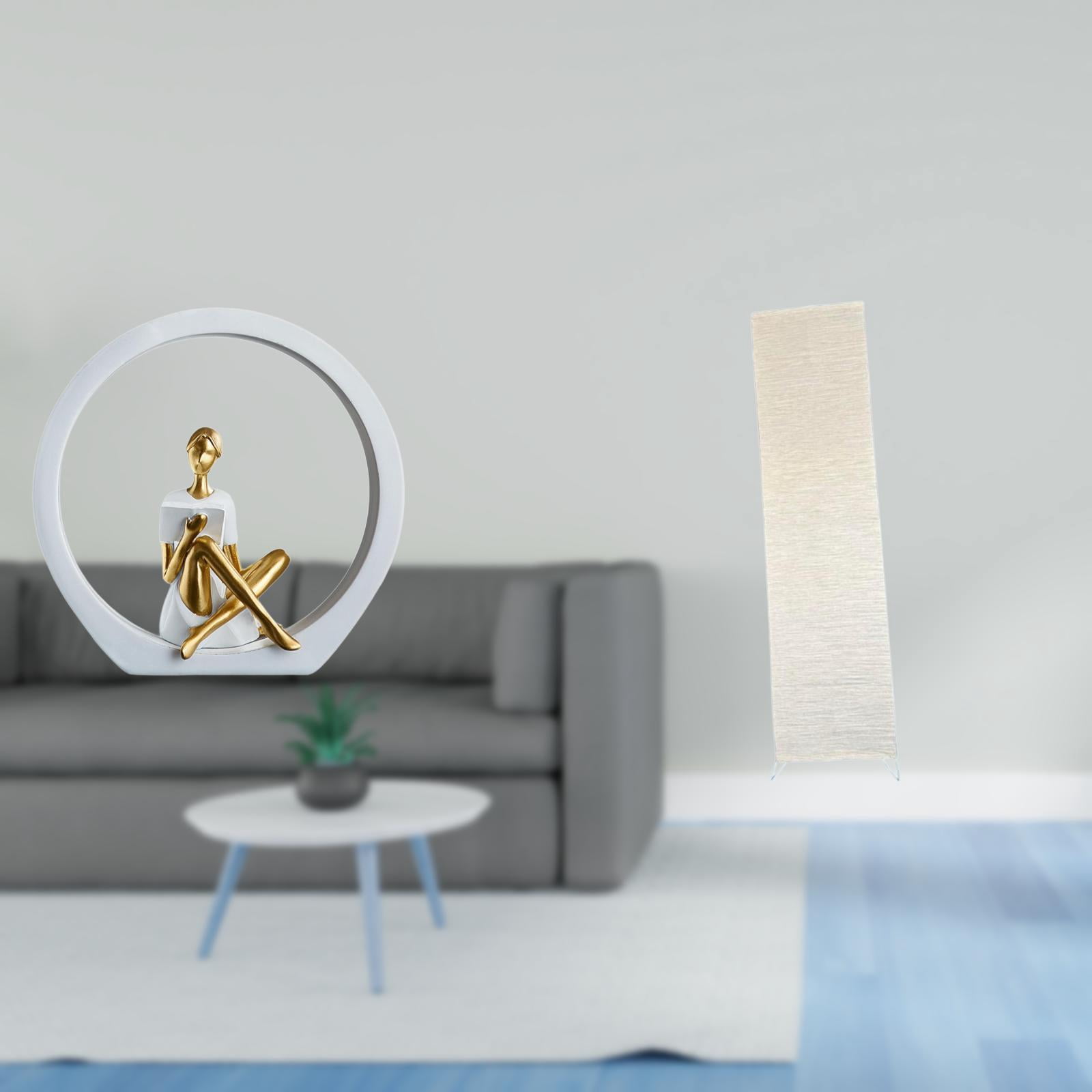 Girl Statue Abstract Sculpture Floor Lamp Shade Resin Paper Material for Living Room Bedroom Study Decoration