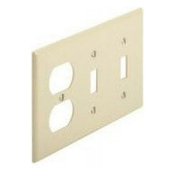 WALLPLATE TOGGLE 3 GANG DUPLEX WHITE per 16 Each