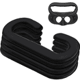 thumbnail image 1 of Paquete de 4 almohadillas de repuesto para la cara de espuma de cuero sintético de 11 mm, espuma viscoelástica, color negro, 1 of 8