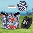 thumbnail image 6 of Haosy Red Blue Japanese Wave Golf Mallet Putter Cover Strong Magnetic Leather Golf Club Headcover Closure, 6 of 7