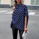 thumbnail image 3 of Camisetas informales para mujer jersey blusas sueltas blusa de lunares camisetas para mujer, 3 of 8