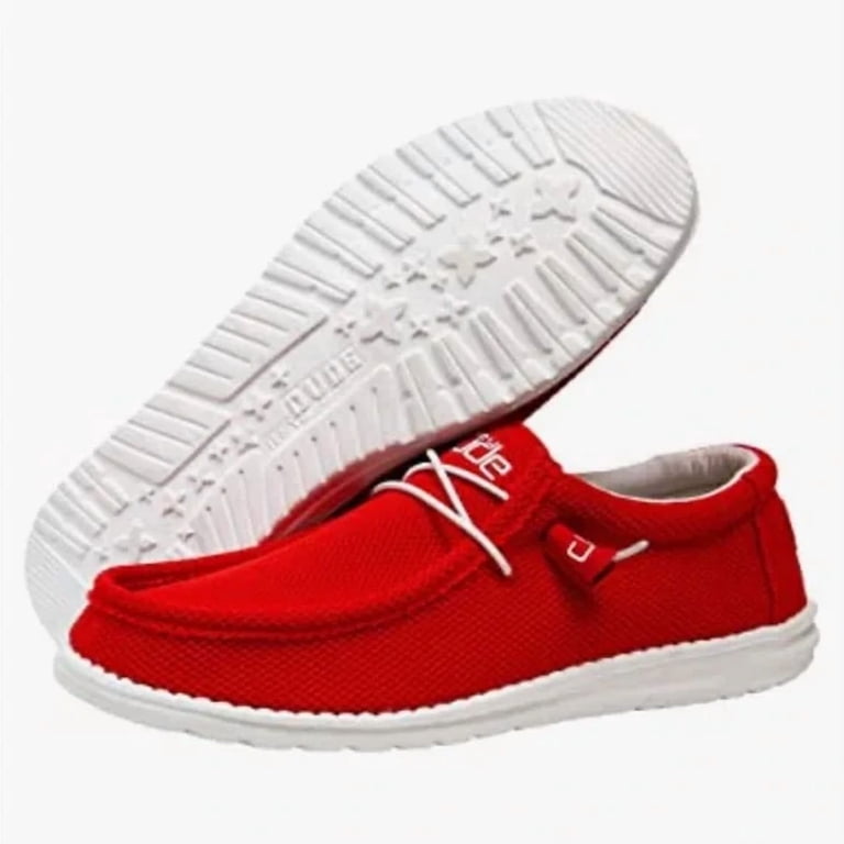 Hey Dude Wally Sox Flame Red Shoes - Walmart.com display picture 1