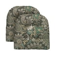 thumbnail image 1 of RSH Décor Indoor Outdoor Set of 2 U-Shape Wicker Tufted Seat Cushions, Large, Eastman Stone Grey Paisley, 1 of 6