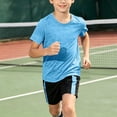 thumbnail image 4 of Miqool Boys 2-Piece Summer Athletic Sets Quick Dry Short Sleeve Elastic Waist Shorts Lightweight Sports Sets 1-15 Years, 4 of 9