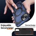 thumbnail image 3 of Allytechgroup Slim Case for iPhone 15 with Stand, Compatible with Magsafe Built-in  Kickstand Rugged Heavy Duty Durable Cover Case Shockproof Magnetic Protective for Women Men, Blue, 3 of 7