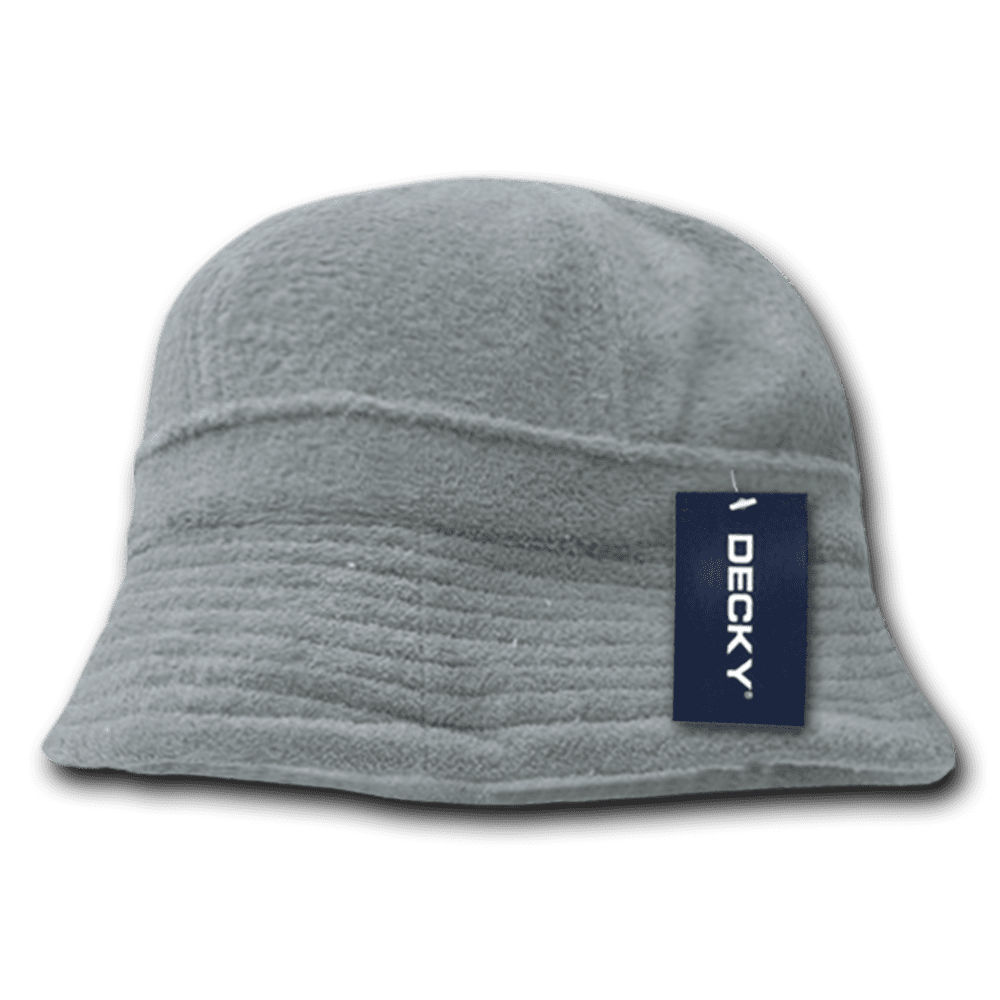 Decky Terry Cloth Fisherman's Bucket Beach Caps Hats Men Women Grey