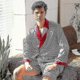 thumbnail image 3 of Mens Satin Silk Luxury Pajamas Kimono Bathrobe Robe Dressing Gown Pjs Loungewear, 3 of 5