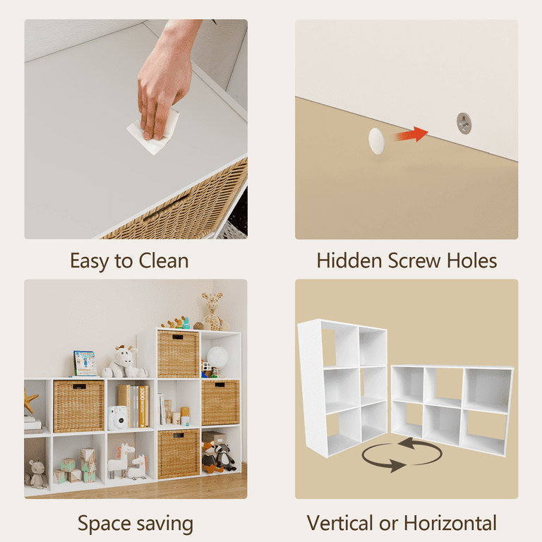 6-Cube Wood Storage Organizer Bookshelf photo 4