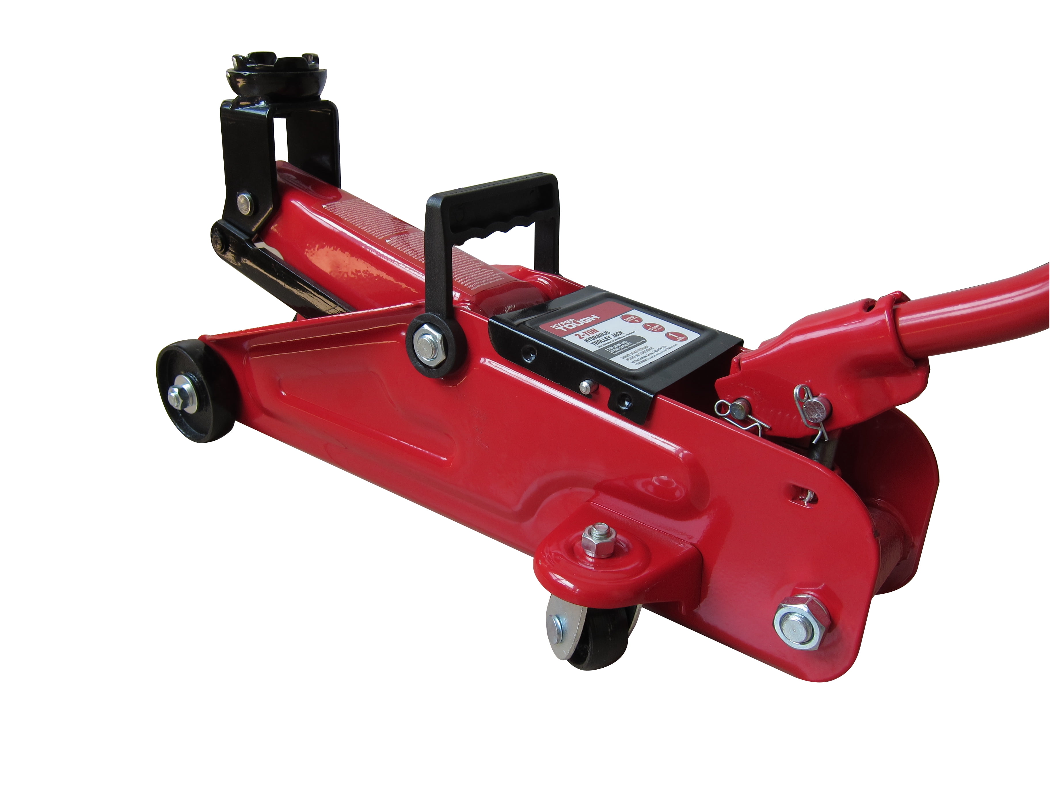 Hyper Tough 2 Ton Red Hydraulic Trolley Jack for Vehicle Lifting