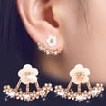 thumbnail image 3 of 1Pair Fashion Women Chrysanthemum Earrings Flower Earrings Couple Engagement Gift Party Hanging Earrings, 3 of 11