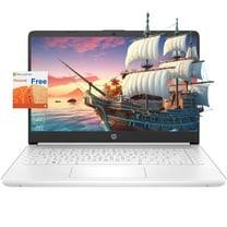 HP Stream Laptop, 14" HD Display, Intel Celeron N4120 Processor, 16GB Memory, 320GB Storage (64GB eMMC   256GB Card), 1-Year Office 365, Webcam, HDMI, Wi-Fi, USB-C, Windows 11 Home, White, JVQ MP