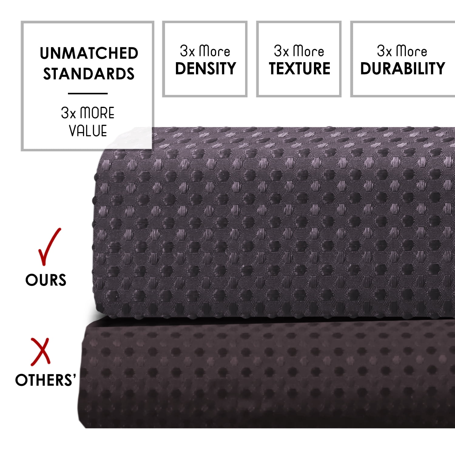 (3 pack) LammaLoe Purple Shower Curtain, Waffle Weave Heavy Duty Fabric Shower Curtain, 72” x 72" Hotel Luxury 256 GSM Bathroom Curtains