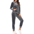thumbnail image 3 of DuoJiaJ Track Suits for Women Set Casual 2 Piece Outfits Sweatsuit Gray XXL, 3 of 4
