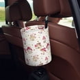 thumbnail image 5 of Naloa Floral Mushroom Car Trash Can Garbage Car Accessories Trash Can Car Waste Bin for for Driver and Passenger Any Vehicle, 5 of 7