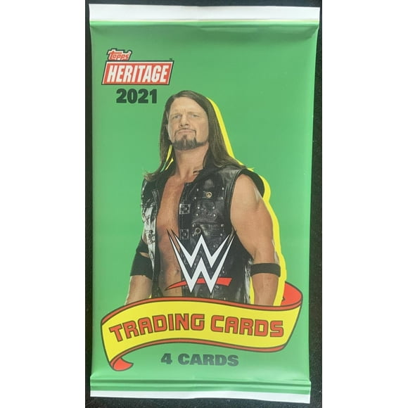 2021 Topps Heritage WWE Wrestling Sealed Trading Cards Pack