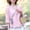 Pink, variant on Drovellove Women's Oversized V Neck Hooded 3/4 Length Sleeve Tee - Casual Cotton Linen Top for Summer Outings