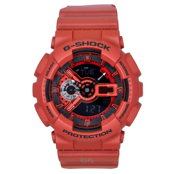 Casio G-Shock Digital Red Bio-Based Resin Strap Quartz GA-110RRB-4A 200M Men's Watch