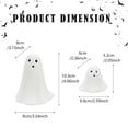 thumbnail image 2 of Home Decoration Ceramic Small White Figurine 2 Light Up Decor Small LED Halloween Decor Sculptures For Indoor Halloween Tabletop Home Shelf Decoration, 2 of 7