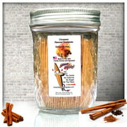 600 Cinnamon Flavored Toothpicks With Reusable Decorative Glass Jar