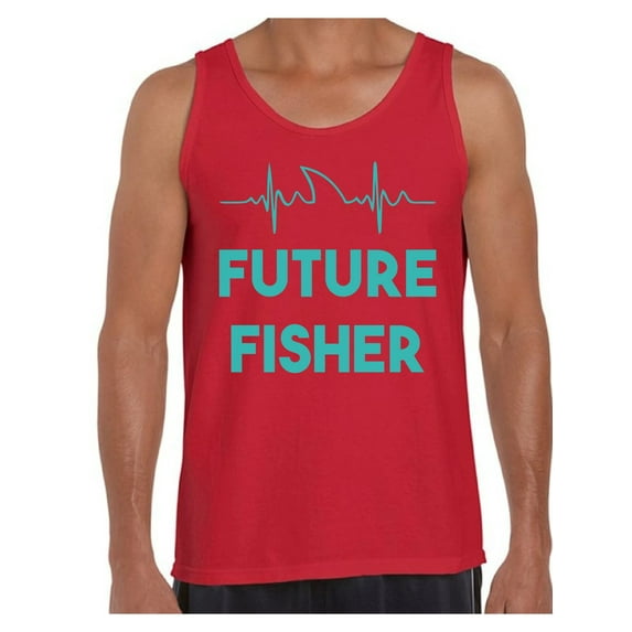 Awkward Styles Future Fisher Tanks Future Fisher Blue Men's Tank Top Fishing T-Shirt for Him Fisher Tank Top for Boyfriend Fishing Lovers Gifts Fisher Tank Top for Dad Future Fisher Shirt for Men