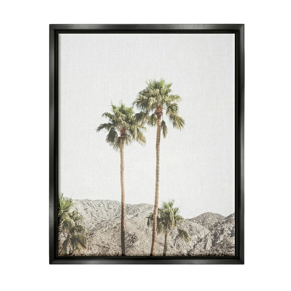 Stupell Industries Looming Palm Trees Photography Botanical & Floral Photography Black Floater Framed Art Print Wall Art, 17 x 21