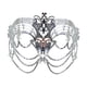 thumbnail image 2 of Máscara de mascarada con cubierta facial de metal para mujeres, elegante máscara de ojos para cosplay Plata, 2 of 8