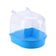 thumbnail image 1 of Greeniant Bañera de plástico para pájaros para loros, caja de baño para loros antideslizante y estable, resistente y duradera Aseo de mascotas azul oscuro, 1 of 2