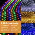 thumbnail image 2 of 4.9ft x 4.9ft Christmas Net Lights 96 LED 8 Modes Fairy String Lights Waterproof Bush Mesh Lights for Wedding  Party  Decorations, 2 of 8