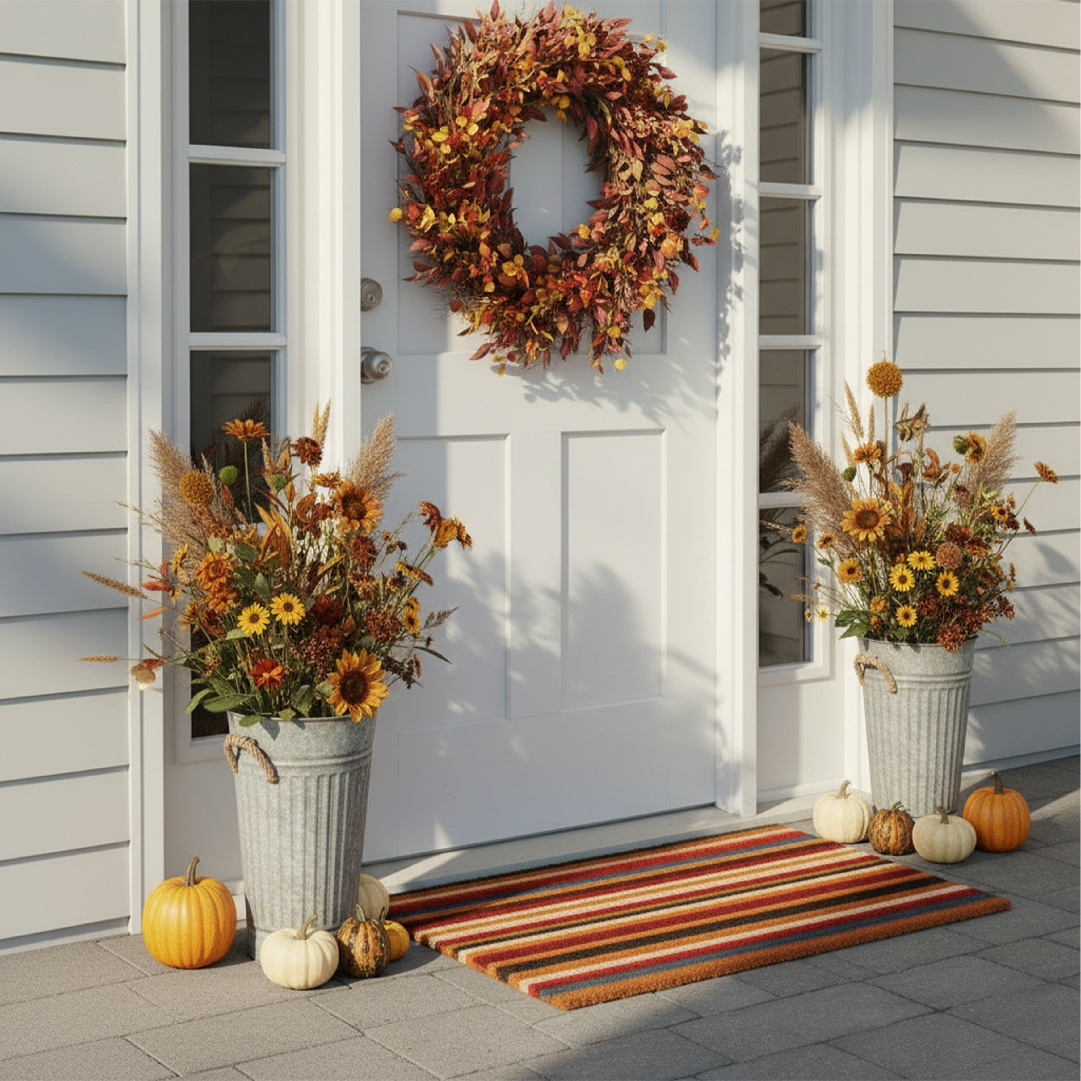 Calloway Mills 103081729 17 x 29 in. Palisades Stripe Rectangular Doormat, Multi Color