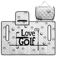 thumbnail image 5 of Xixirimido Golf Cart Seat Cover with 4 Storage Pockets Universal Golf Cart Seat Blanket Towel Fits for EZGO, Yamaha, Club Car Golf Cart Accessories, Love to Golf Ball Club, 5 of 8