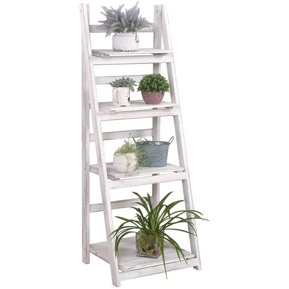 Wooden Garden Decoration Flower Pot Folding Ladder Flower Pot Shelf