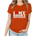 thumbnail image 1 of Fiudx Ofertas Relámpago Camiseta de Manga Corta Estampada con Cuello Redondo a La Moda para Mujer, Camisetas Holgadas Informales, 1 of 3