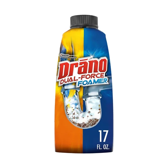 Drano Dual-Force Foamer Drain Clog Remover And Cleaner For Shower Or S