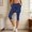 Navy, variant on Yuhangmm Women's Pants, Versatile Knit Capri Pants with Pockets for Everyday Workouts and Travel Cozy Pull-On Skirt-Pants for Tennis Yoga Comfort Light Blue XL