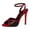 Black, variant on Women's Elegant High Heels Sexy Mesh Stilettos Sparkly Rhinestone Ankle Strap Pumps for Party Dance Prom Black Size 7