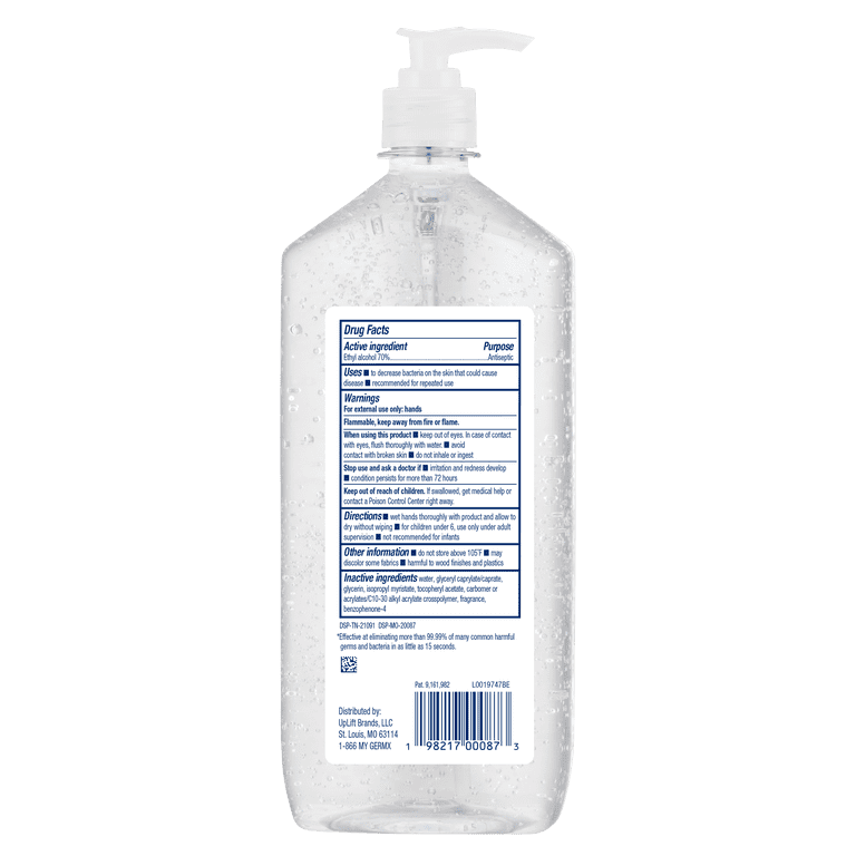 Germ-X Advanced Hand Sanitizer with Pump, Alcohol & Moisturizers