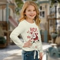 thumbnail image 3 of DISNIMO Girls Tunic Tops Santa Claus Ho Print Casual Loose Pullover Tops Long Sleeve T Shirts Tie Front Blouse Tops Fall Winter Clothes for Teens, 3 of 8