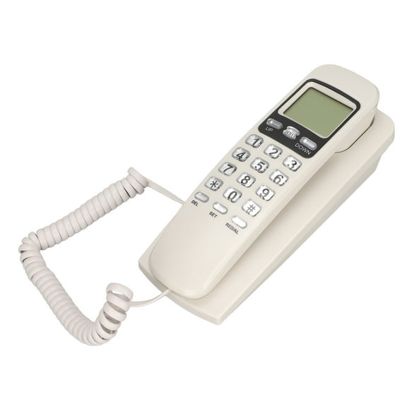 FAGINEY Corded Telephone,Caller ID Landline,Wired Wall Phone Multifunctional Calendar LCD Display Caller ID Landline with Buttons for Home Office