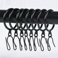 thumbnail image 6 of WINDLAND 60pcs Metal Drapery Rings with Pin Hooks Durability for Window and Shower Curtains Black/Silver, 6 of 21