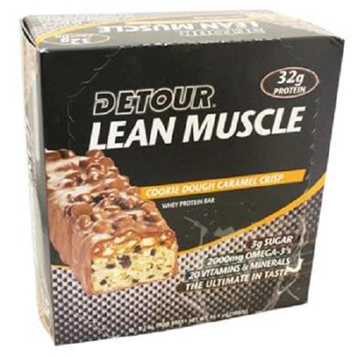 Detour Lean Muscle Cookie Dough Caramel Crisp 3.2 Oz Each ( 12 In A Pack ) by