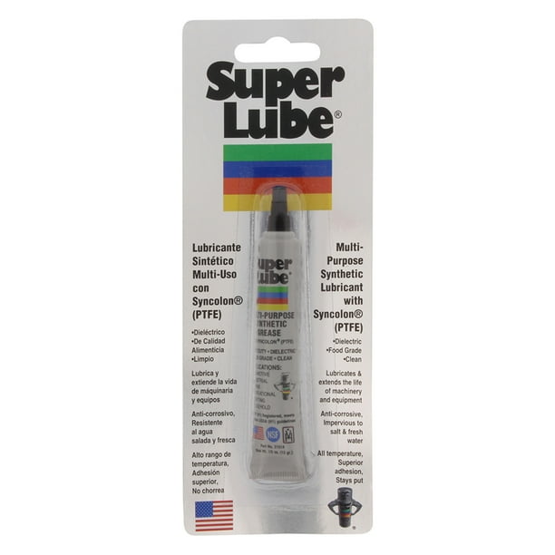 Super Lube Synthetic Grease Tube Lubricant Based Teflon (NLGI 2) with  Syncolon (PTFE) - Walmart Business Supplies