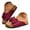 Red, variant on Dakaela Slide Sandals for Women Bowknot Dressy Summer Cork Footbed Slides with Arch Support Suede Ladies Casual Flat Slippers Red,9