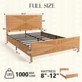 thumbnail image 2 of brafabhome Hand-Woven Full Bed Frame with Headboard and Footboard, No Box Spring Needed, 1000lbs, 2 of 9