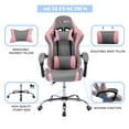 thumbnail image 5 of XINMICS Gaming Chair PU Leather Desk Chair Ergonomic Computer Chair, Gray Pink, 5 of 7
