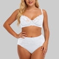 thumbnail image 4 of Bixock Plus Size Push Up Bras for Women Solid Color Elegant Lace Details Underwire Thin Molde Support Matching Set Daily Wear Bra, 4 of 5