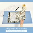 thumbnail image 3 of FORMRS 2 Pack Pencil Pouch for 3 Ring Binder with Clear Window Zipper Case, Green Birds, 3 of 6