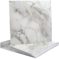 10Pcs Marble Peel and Stick Tile Backsplash Waterproof PVC Self Adhesive Wall Panels Square 11.8"x11.8" Washroom Shower Tiles