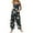 Blue, variant on WTOBBY Women's Casual Jumpsuit in Sleeveless Cotton with Halloween Printed Design, Comfortable Fit for Everyday Use, Great for Festive and Casual Occasions,BlackL